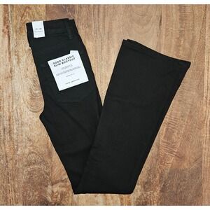 Good American Good Classic Slim Bootcut Jeans 00/24 Black Never Fade High Rise